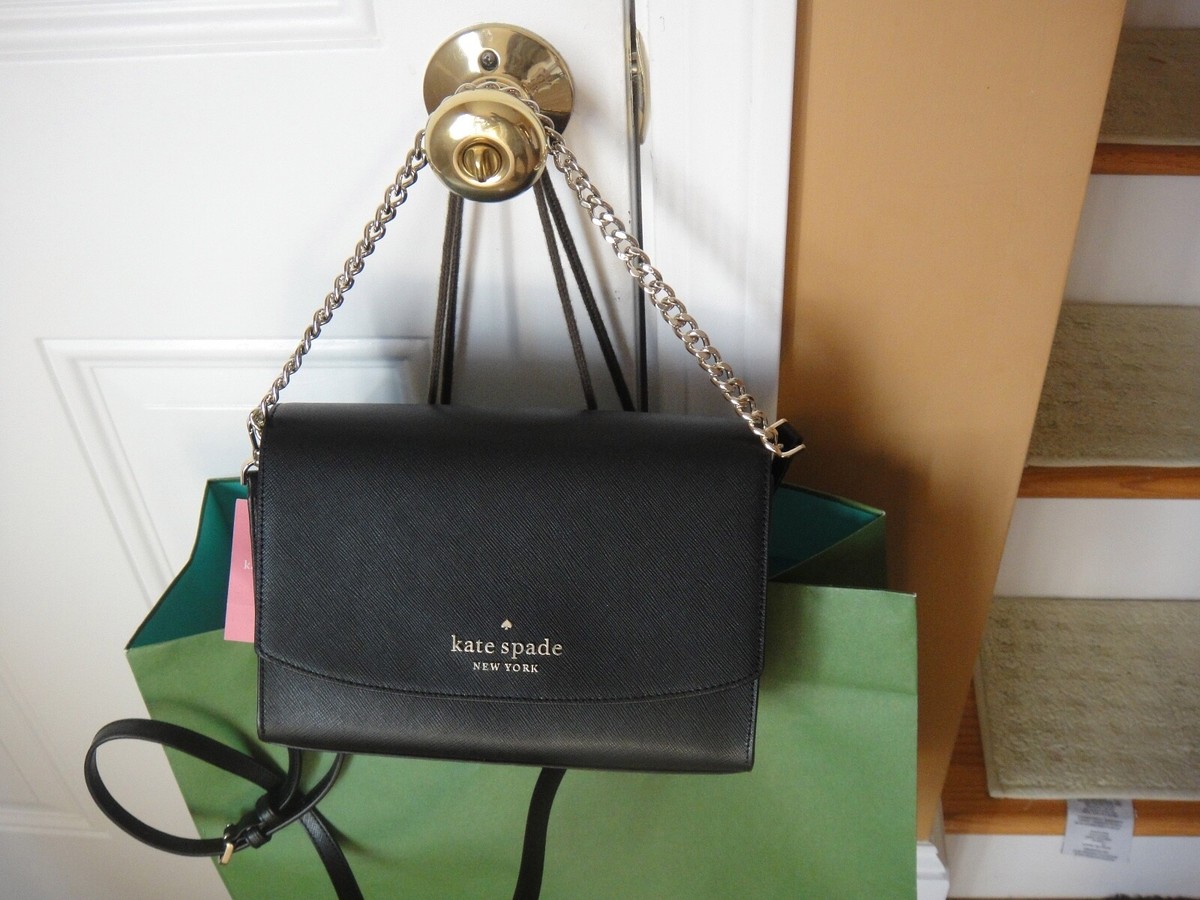 New With Tag Kate Spade Convertible Black Leather Crossbody  display picture 1
