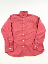 Banana Republic Shirt Mens Medium Red Classic Long Sleeve Collared Button Down