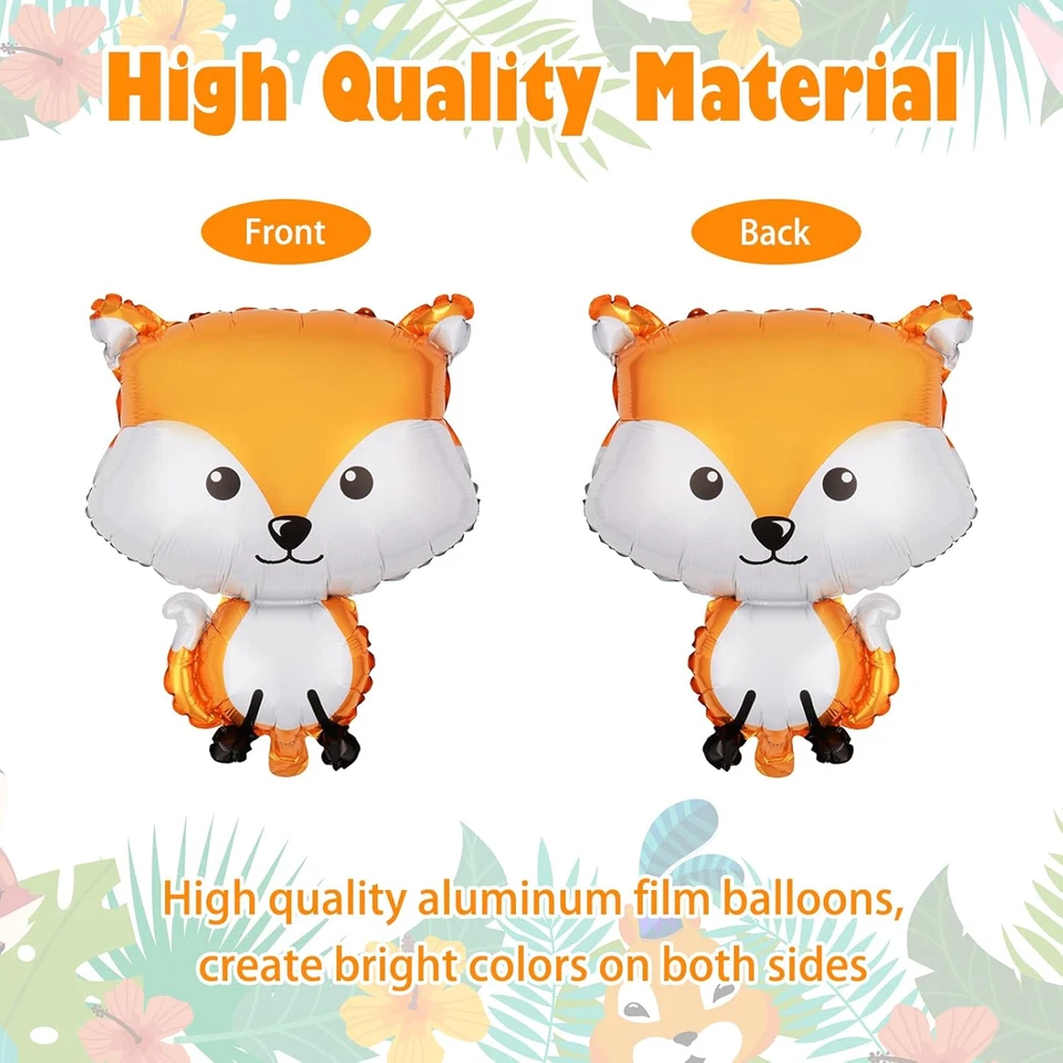 12 Piezas Globos Animales del Bosque, Decoraciones Bosque Baby Shower, Fiesta de Cumpleaños D Foto 4 de 4