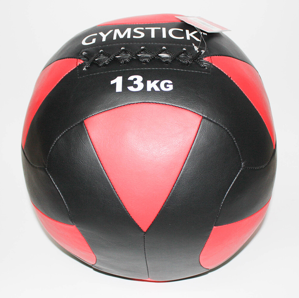 Gymstick 61164-13 Wall Ball Medizinball Schwarz/Rot/Weiß 13 kg