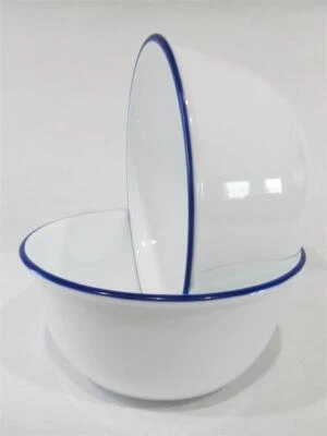 ❤️ 2 BLUE Band CORELLE 28-oz SUPER SOUP BOWLS Bright Brilliant Breathtaking Navy