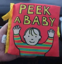 Jellycat/kitten London PEEK A BABY soft book Sensory Development 