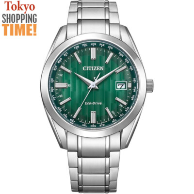 Citizen Collection CB0261-53W Green Eco-Drive Solar Radio Titanium Men Watch NEW