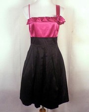 Teeze Me shiny magenta/black Formal Sleeveless Prom Dress size 11