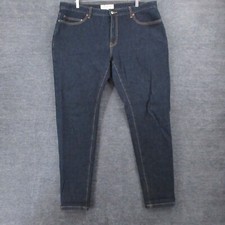 Dapper Boi Jeans Mens 40x32 SLIM Fit Dark Wash Blue Tapered Denim Stretch