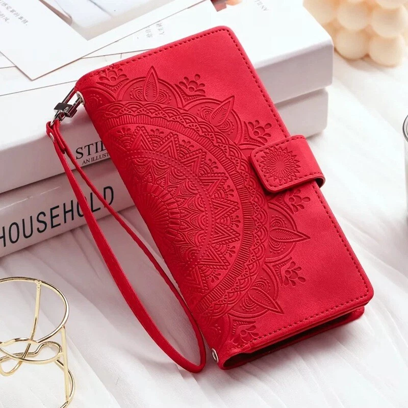 Phone Case For Google Pixel 9 8 7 Pro 6A PU Leather Wallet Flip Cover With Strap