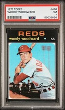 1971 Topps #496 Woody Woodward - PSA 7