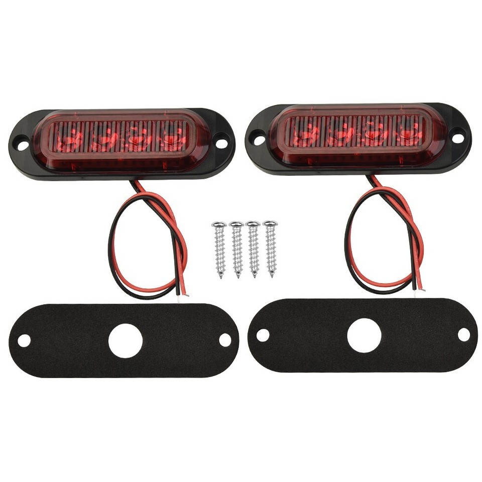 ABS LED Trailer Truck Side Marker Lights/4LED Clearance RV Indicator