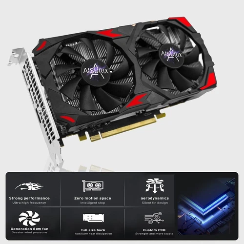 Kelinx AISURIX RX 580 8GB GDDR5 Graphics Card – 2048SP, HDMI, Dual DP, PCIe 3.0