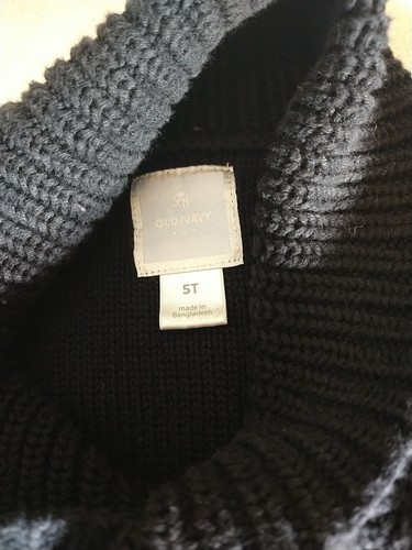 2 Old Navy Boys Sweaters Knit Shawl Collar Sweatshirt Black XS (5) Pullover - Picture 2 of 6
