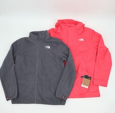 NWT NORTH FACE YOUTH GIRLS MT VIEW TRICLIMATE 3 IN 1 JACKET PARADISE PINK GREY