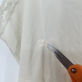 VTG 70&rsquo;s Wonder Maid Molded Magic Ivory Lace Bodice Nylon Full Slip Modest