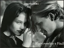 ABERCROMBIE & FITCH A&F magazine AD #03 RARE 1995 LONNEKE ENGEL 2 PGS