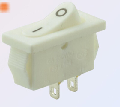 1PCS White rocker switch MR-2B-110-C5N-BB tube rocker switch 2pin 6A ...