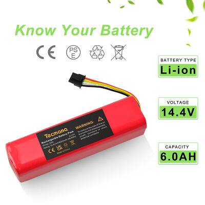 6000mAh 14,4V Akku für Xiaomi Roborock S50 S51 S55 S6 S60 S65 T60 T61 T65 S5 Max
