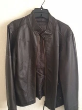 FDJ French Dressing Women Motorcycle Style Faux Leather Jacket Medium - See desc