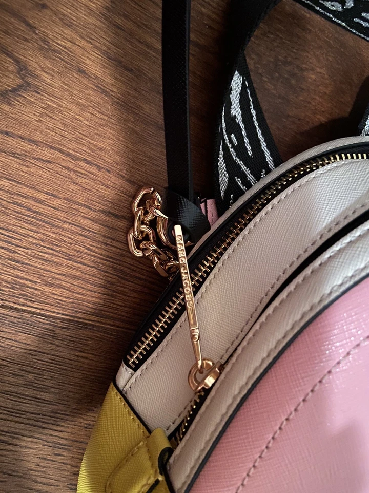 Mochila Marc Jacobs Saffiano Snapshot Multicolor - Rosa/Blanco Foto 4 de 4