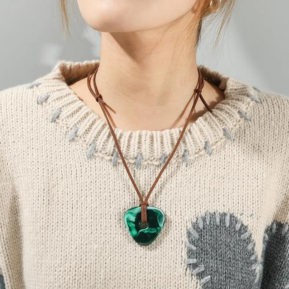Filme Coraline Seeing Stone Pendant Colar Pingente Chave De Pedra Verde
