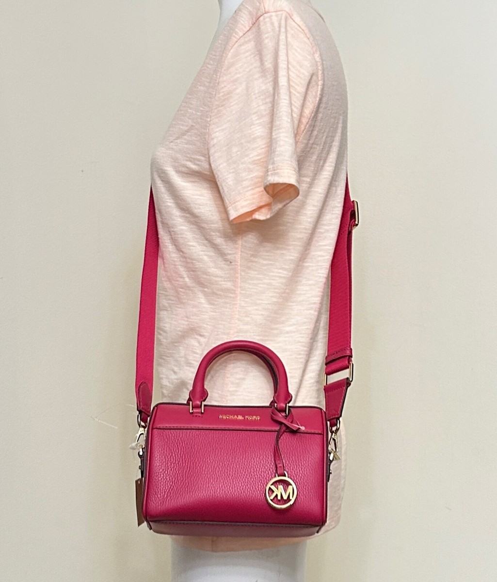 Michael Kors Jet Set Travel Pink Pebbled Leather XS Mini Duffle