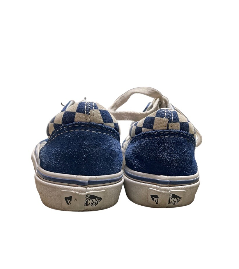 Vans Kids’ Old Skool Checkerboard Sneakers Shoes Suede  Blue White Comfy Youth 2 thumbnail 4