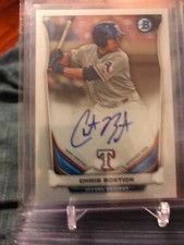 2014 Bowman Chrome Chris Bostick Auto! Rangers Prospect Rookie RC