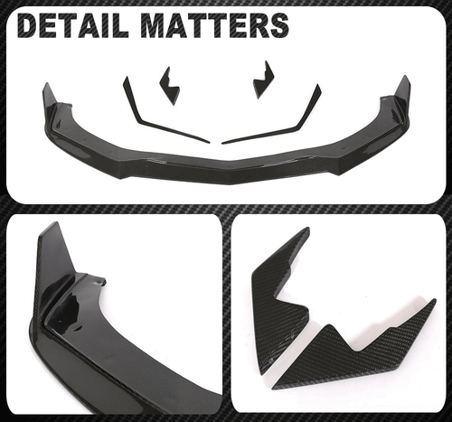 Spoiler in carbonio labbro anteriore adatto per Chevrolet Camaro 2016-2020 - Foto 10 di 10