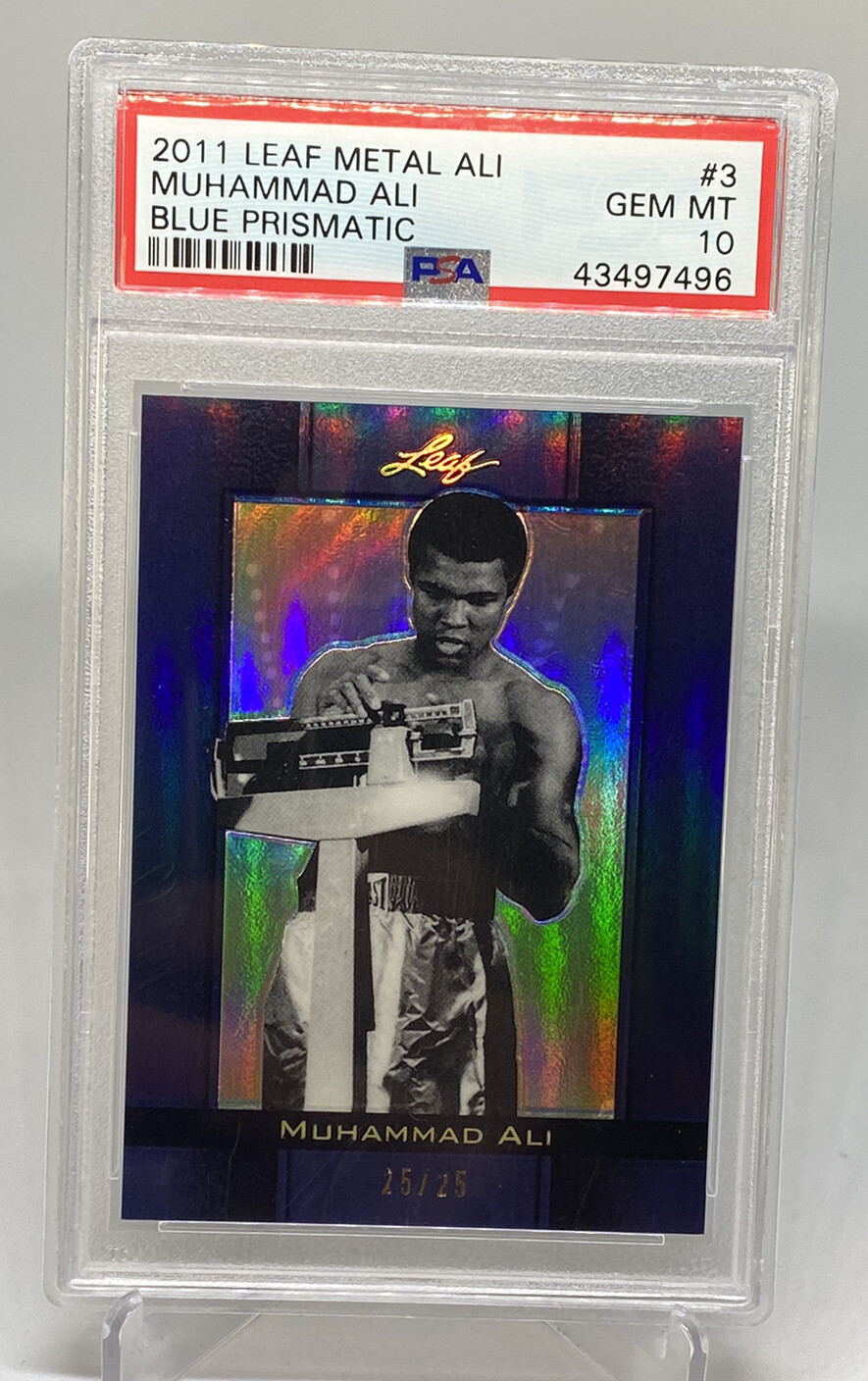 2011 Leaf Metal Ali - Muhammad Ali #3 Blue Prismatic /25 for sale ...