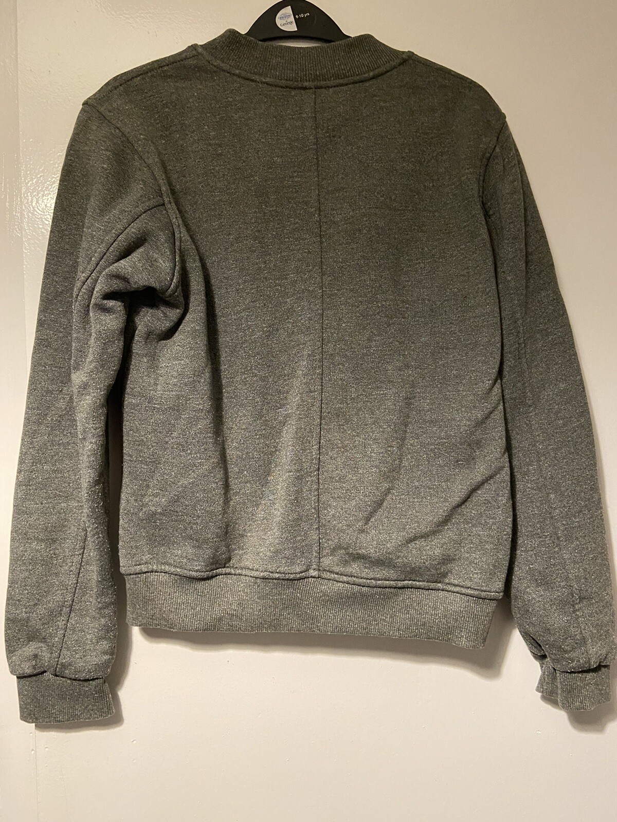 Mens XS Super Dry Orange Label Luxe Zip Up Jacket Grey Cotton Poly image 6