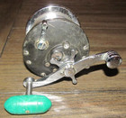 Penn Long Beach 60 Original Antique Reel Bakelite Green Handle Metal Steel Chrom — photo 2