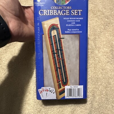 NEW Maplegrove Collection Collectors Cribbage Set Board Playing Card Game sealed