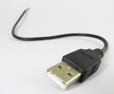 1 Pcs Black USB 2.0 Male Plug 4pin wire DIY cable