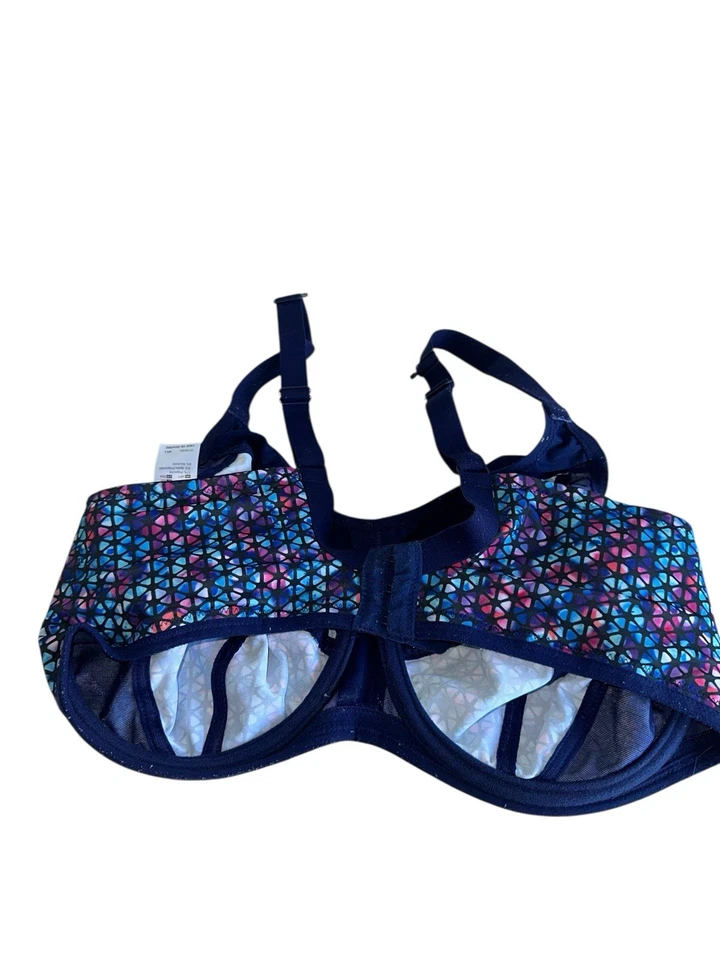 Elomi 8042 Energise Sports Bra 36H Navy Geometric Underwire - Image 4 of 4