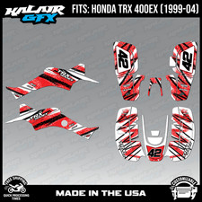 Graphics Kit for ATV Honda TRX 400EX (1999-2004) Whiplash Series - RED