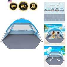 Beach Tent Sun Shelter for 3/4/6/8/10 Person with UPF 50 UV Protection, Ligh...