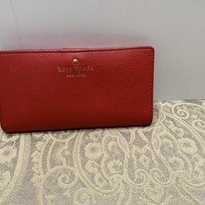 Kate Spade New York Red Leather Bifold Wallet