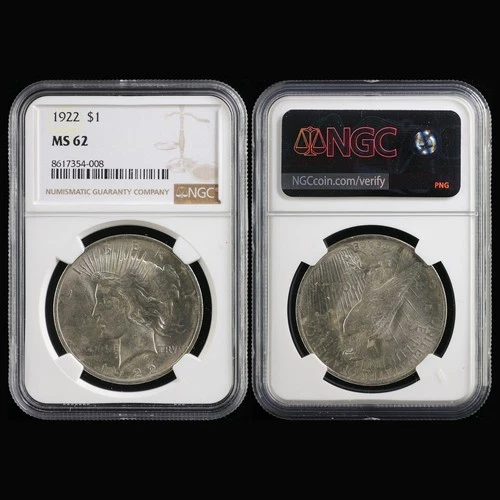 1922 United States $1 Peace Silver NGC MS 62