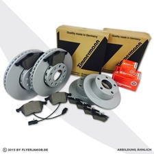Zimmermann Bremsenset vorne + hinten Scheiben + Beläge für AUDI A4 für SEAT Exeo