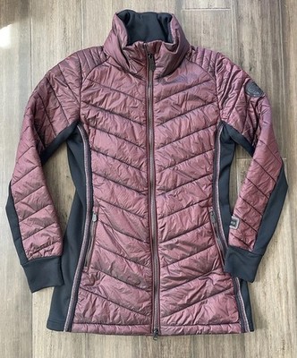 Alp N Rock Women's Burgundy Quilted Puffer Jacket Sz Small Hip Length Parka