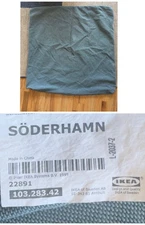IKEA SÖDERHAMN Sofa Slipcover – Gray-Turquoise Seat Cover - 103.283.42