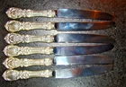 VINTAGE 24.5CM REED & BARTON STERLING HANDLE SILVER 925 DINNER KNIFE FRANCIS 1
