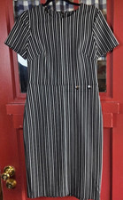 Banana Republic Women's Black White Striped Short Sleeve Dress Size 6 NWT