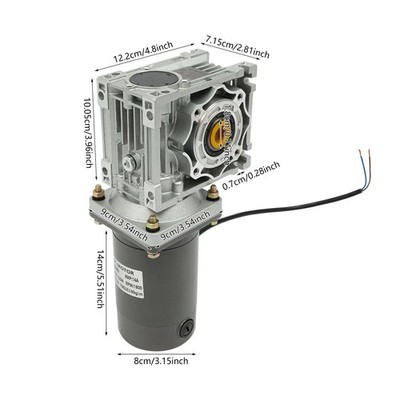 12V DC Worm Gear Motor Gearbox Speed Reducer High Power 120W Torque 1:50 50K USA