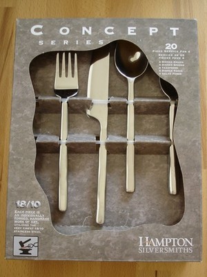 Design Besteck HAMPTON SILVERSMITHS, 4tlg., Handfertigung