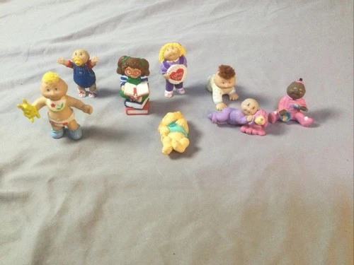 Cabbage Patch Kids Vintage 1984 Doll Mini Figures PVC Figurines Lot of 8