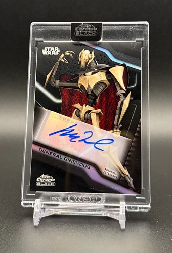 GENERAL GRIEVOUS - 2022 TOPPS Chrome Black Star Wars MATTHEW WOOD ENCASED AUTO