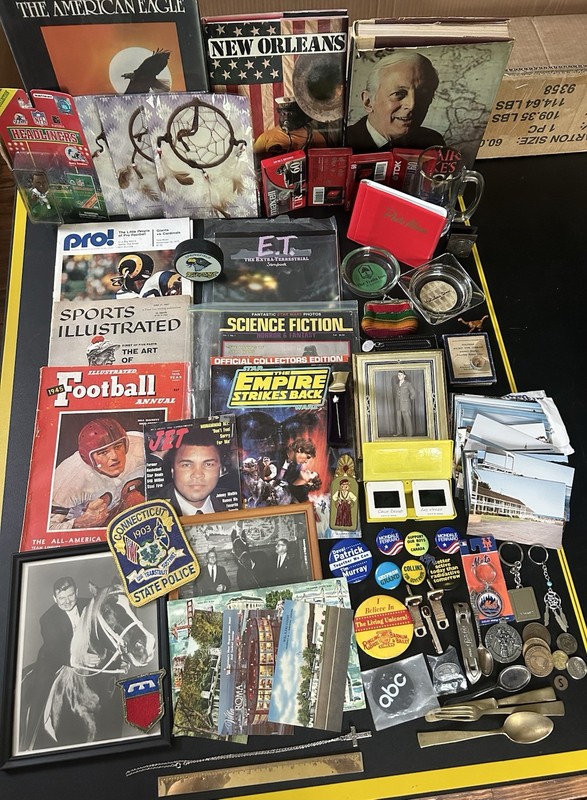 Massive Vintage Junk Drawer Lot Buttons Photos Slides Mags Books And Much More