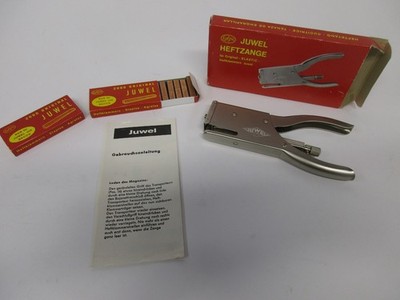 Vintage JUWEL ELASTIC stapler (Germany) model 60003 New in box and staples