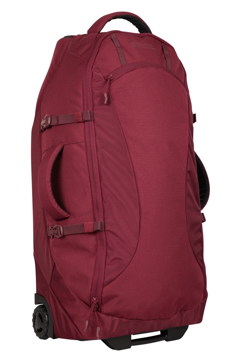 Mountain Warehouse Voyager 50L Wheelie Rucksack Robust Wheels Multiple  Pockets