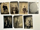 Lot of 7 Antique Tintype Photo Men & Boys