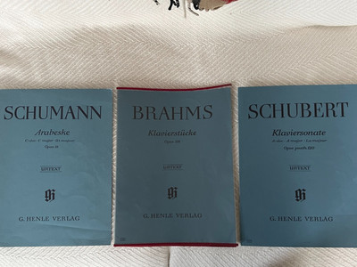 Brahms Schubert Schumann Klavierstücke G. Henle Verlag Deutsche Ausgabe